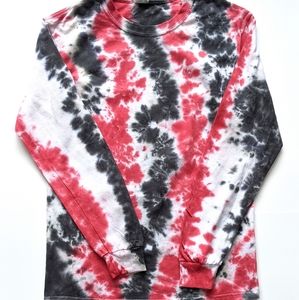 Red/Black/White Tie Dye Long Sleeve